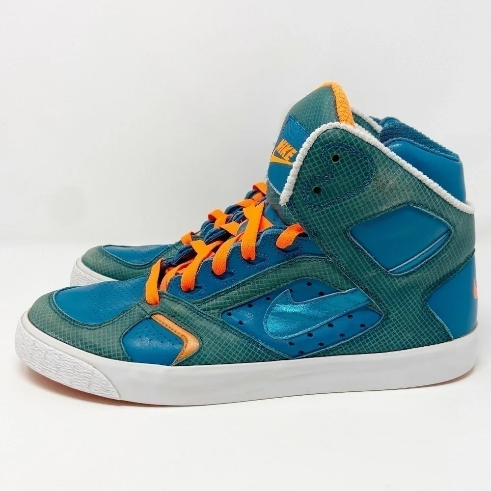 NIKE | Auto Flight High Top Sneaker Teal Blue 10.5 - Picture 4 of 10